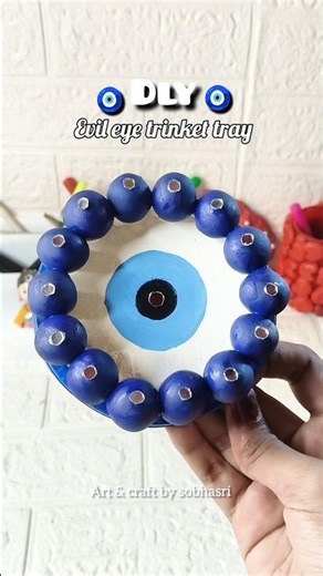 Evil eye trinket tray 🧿❤️#craft #dly #craftlover #decorideas #homedecor #viral #eye #nazar