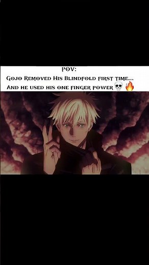 POV: Gojo Removed His Blindfold first time from his face ...And uses his one finger power 💀🔥#season1