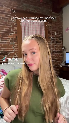 Quick and Easy Half Up Dutch Braids Tutorial