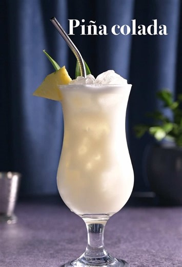 Piña colada Rum 60 ml Coconut cream 60 ml Pineapple juice 120 ml #cocktails30sec #cocktail #cocktailtime🍹 #cocktailclassics #cocktailsandmixology