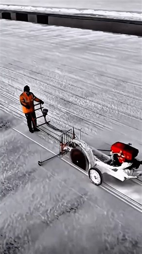 Snow Cutting Work Tool Using Gas-Powered Snow Cutting Saw #worktool