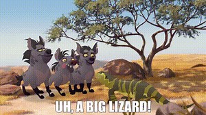Uh, a big lizard!