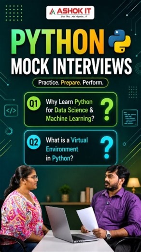 Python Interview Questions | Python is Popular in Data Science & ML | Virtual Environment | Ashok IT