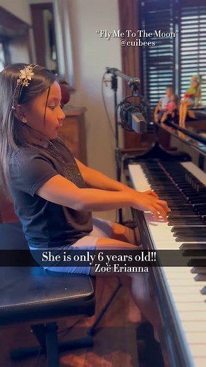 723K views · 38K reactions | Have you ever seen a 6 year old do this? Play piano AND sing a jazz standard? Zoë Erianna has been practicing this only a few days. This is just a short clip. Can’t wait to see what she will sound like when she is 10. #childprodigy #daughter #jazzstandard #flymetothemoon #jazz #piano #smartkid #gifted #filipina #youngsinger #GuinnessBookOfWorldRecords #AGT | Zoe Erianna | Facebook