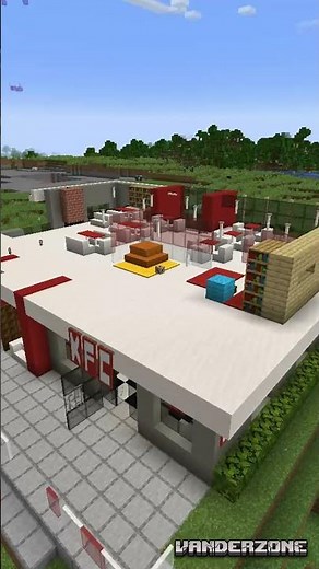 Minecraft KFC Build Time-lapse 🍗 (Fast Food Build)