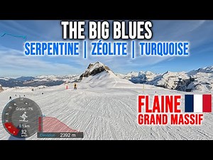 [4K] Skiing Flaine, The Big Blues - Serpentine Zéolite Turquoise, Grand Massif France, GoPro HERO13