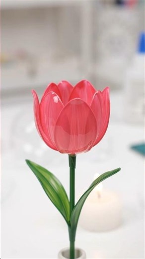 I Turned a Plastic Bottle into THIS! 🤯 (Genius DIY Craft)#PlasticBottleCraft #Upcycling #Tulips