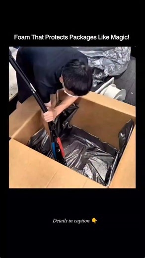 Explaining universe | A single press of a nozzle and foam expands instantly, molding around every corner of the box. This creates a lightweight, shock-absorbing... | Instagram