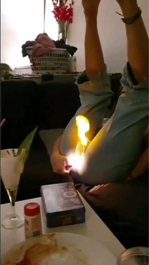 Woman fart fire #fart