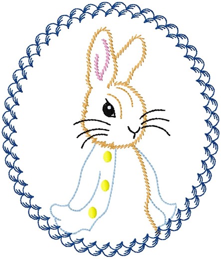 Easter Rabbit 2 Machine Embroidery Design Digital Download, Commercial Use Ok Peter Rabbit - Etsy