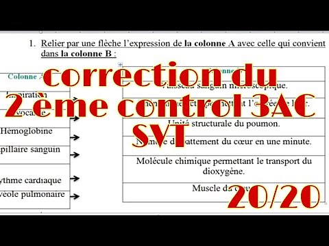 la correction de 2 èm control 3AC svt تصحيح الفرض الثاني للسنة الثالثة اعدادي