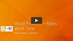 Q6 GMAT 700 800 Level Quant Question | Word Problem in Rates | Work Time Sample Question
