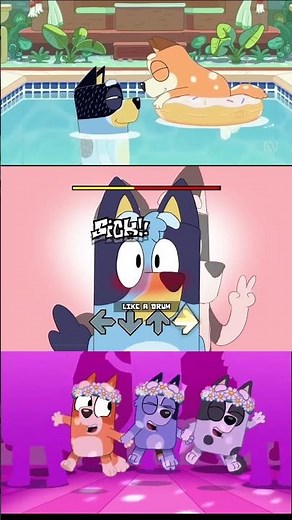 FNF My Heart Beats like a Drum With Bluey, Bingo Cover - FNF Gf Mod