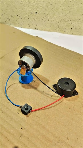 Buzzer Ringing by Rotating Wheel | #dcmotor #tech#diy #dcmotorproject