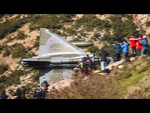 NATO FIGHTER JETS EXTREME LOW FLYING IN THE GREEK MACH LOOP - 4K