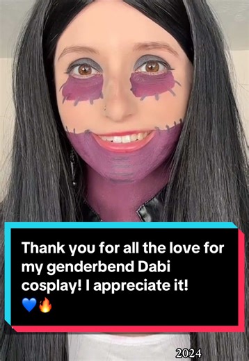 Thank you for all the love for my genderbend Dabi cosplay!💙🔥 #anime #mha #mhacosplay #genderbend #dabi