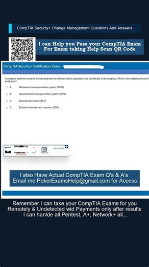 CompTIA Security Change Management Questions And Answers#ChangeManagement#cybersecurity
