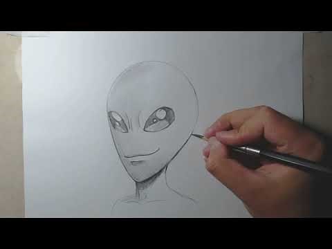 como desenhar um alienigena fácil passo a passo