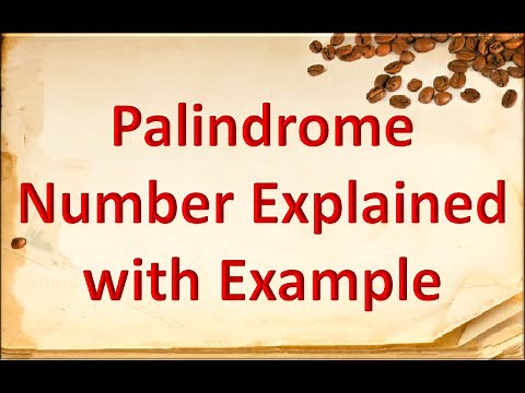 How to find palindrome number