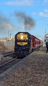 Steamrail Victoria preserved T Class Diesel Locomotive T364 running through the former Ballarat East Railway Station Platform. 25th May 2025. | Schony747 Youtube & DVD