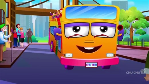 Wheels On The Bus Go Round and Round  New York City  Popular Nursery Rhyme by ChuChu TV
