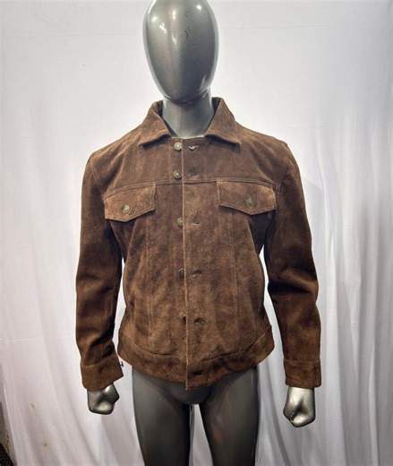 Handmade Brown Suede Trucker Jacket | Western Style Leather Coat - Etsy