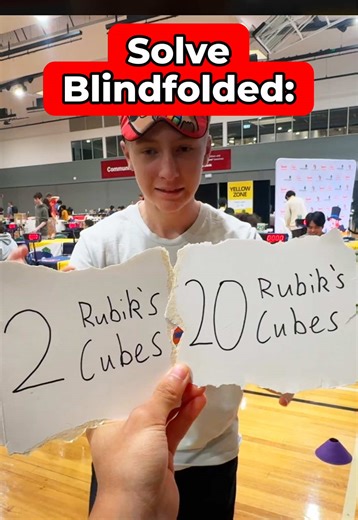 Solving 20 Rubik's Cubes Blindfolded Challenge