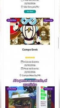 Tutorial do Calendário Nerd - Avaliação de Evento