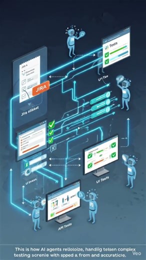One Jira ticket → Test cases → Ui tests → API tests → Bugs logged automatically.