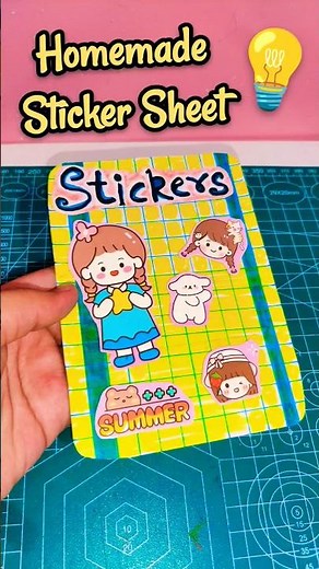DIY Homemade Sticker Sheet 💖🤓 Easy paper craft
