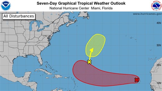 Where is Hurricane Erin 2025? NHC tracking Invest 97L in the Atlantic, is NJ in it's path?