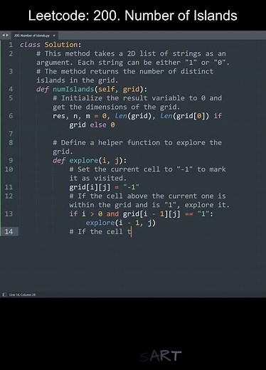 Leetcode 200. Number of Islands in Python | Python Leetcode | Python Coding Tutorial | Python ASMR
