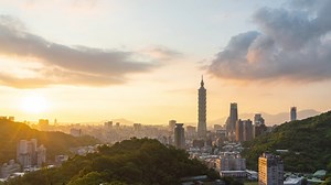 Skyscrapers, Sunset, Skyline. Free Stock Video