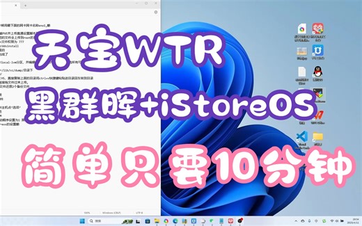 天宝WTR R5 5500U六核四硬盘迷你主机 PVE黑群晖+iStoreOS软路由安装演示(附所有用的软件下载连接)