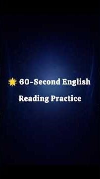 60 Seconds Reading Challenge 🔥 | Improve Your Reading Fast 📖 | Read With Us AI