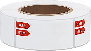 Hybsk 1 x 2 Inch Freezer Labels Food Storage Labels Freezer & Refrigerator Labels Total 500 Per Roll
