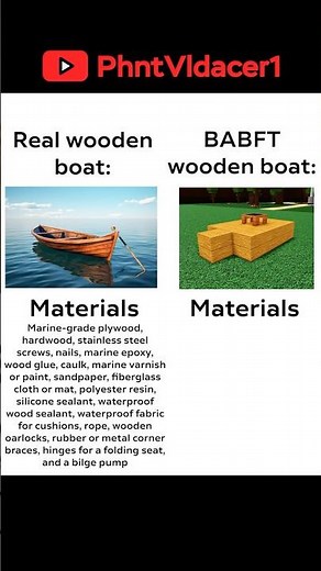 Real boat vs BABFT boat⛵ #roblox #babft #buildaboatfortreasure