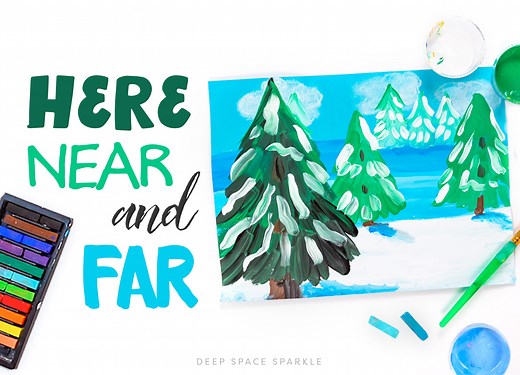 Here, Near & Far Winter Landscape | Deep Space Sparkle