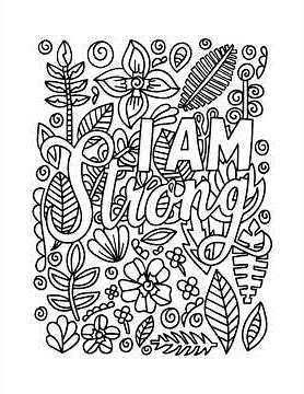 Affirmations Coloring Pages | Easy coloring pages