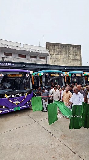 PRTC E-Buses launched today in Puducherry. . Follow 👉 @ilovepondicherry . 📸 @pondicherryarun . | I Love Pondicherry