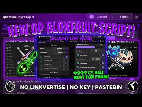 [NEW] Blox Fruits Script/Hack Quantum Onyx Project! | Auto Farm | Auto Raid | Auto V4 (Mobile & PC)