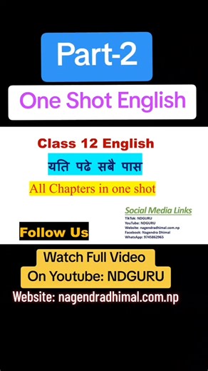 Class 12 English One Shot Revision Guide