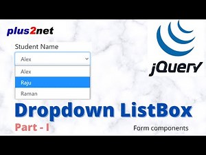 JQuery dropdown list box events and properties