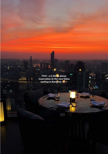 Dinner at Nobu Rooftop Bangkok: A Sunset Experience