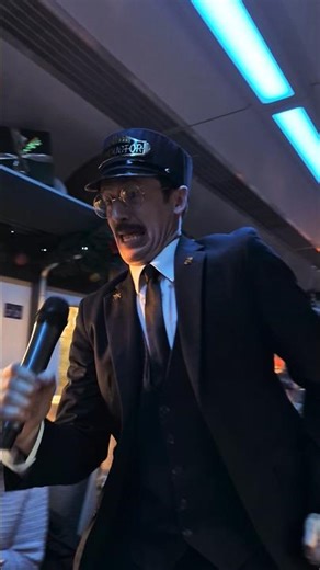 Conductor Dancing on the Polar Express 🎅🚃🎄 #polarexpress #christmas