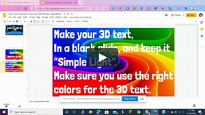 How you're going to make text 3D on Google Slides.