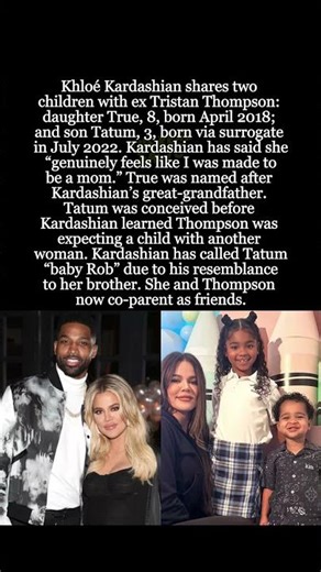 Khloé Kardashian’s 2 Kids: True and Tatum #shorts #KhloeKardashian #TrueThompson #TatumThompson