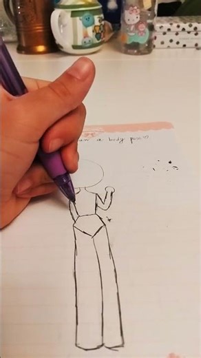 how to draw a body pose