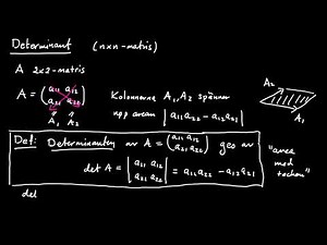 Determinanter del 1 - definition 2x2-determinant