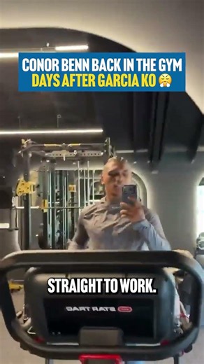 Conor Benn is straight back to work following his knockout loss to Ryan Garcia in Las Vegas 👀